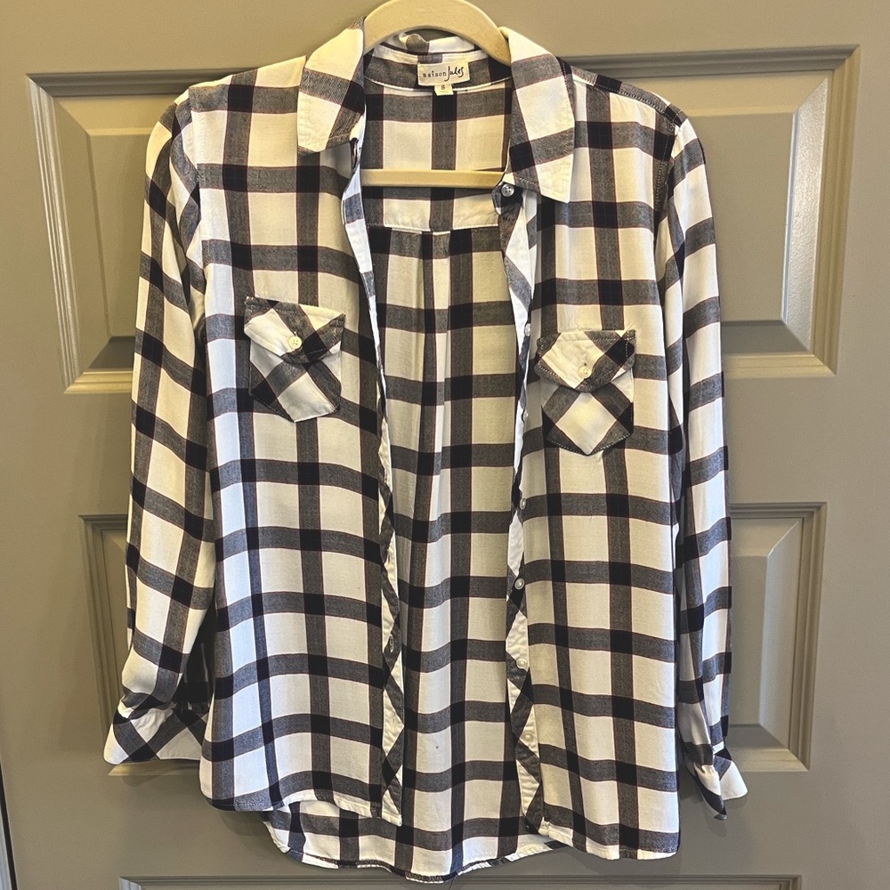 Maison Jules Plaid Flannel Shirt